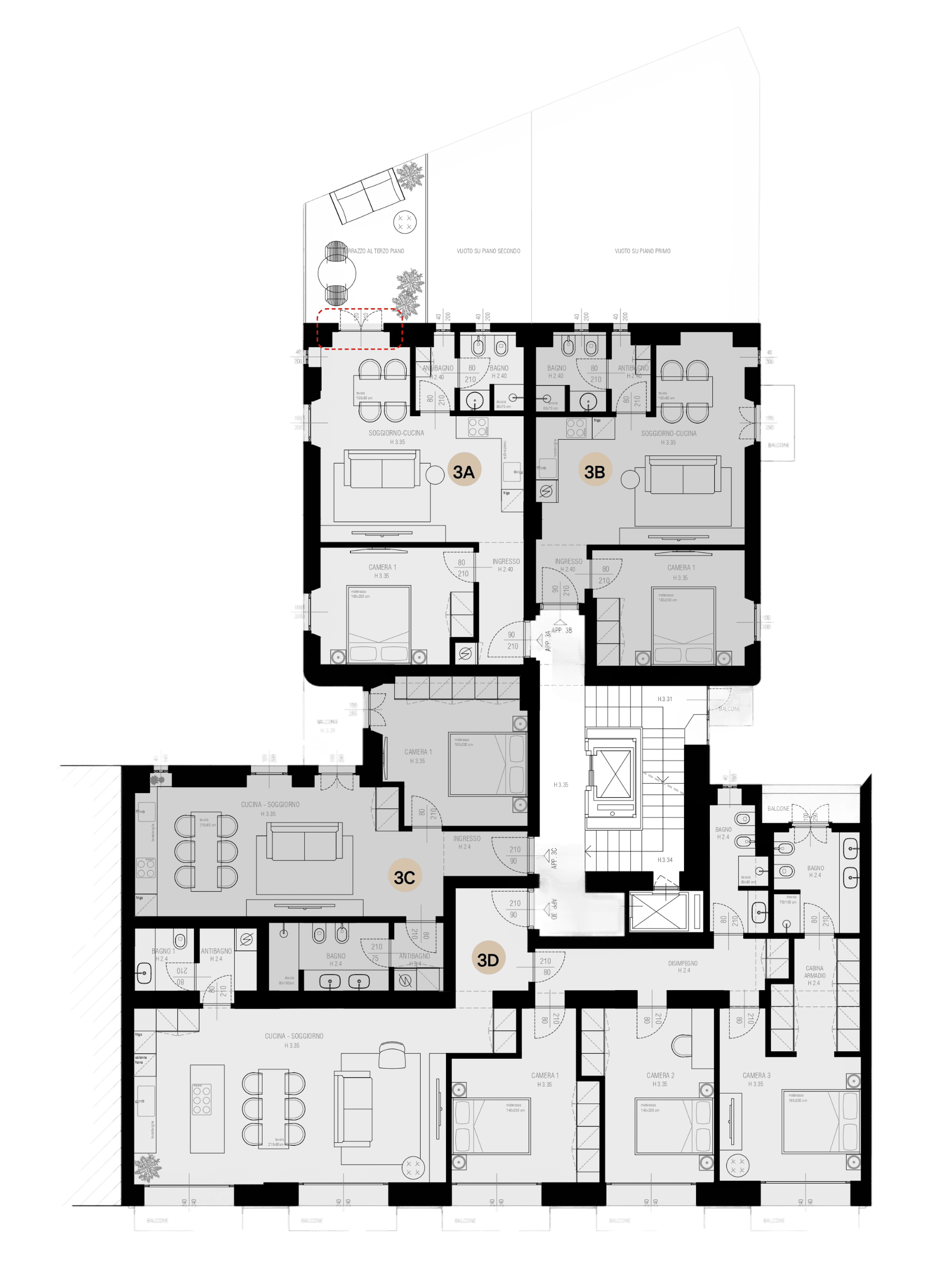 Planimetria Terzo piano