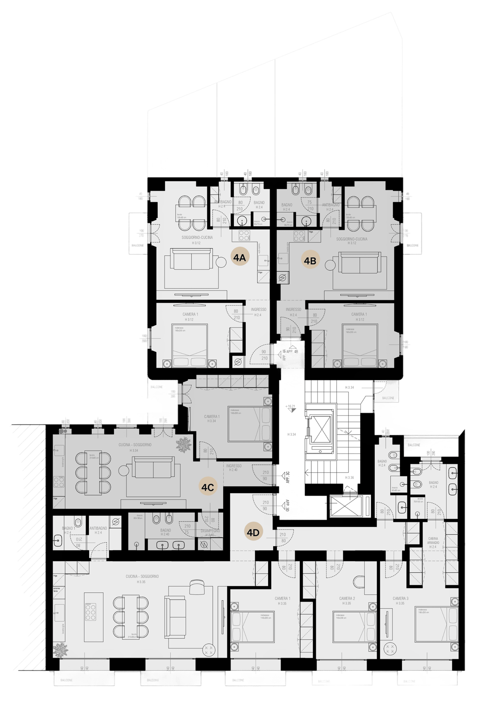 Planimetria Quarto piano
