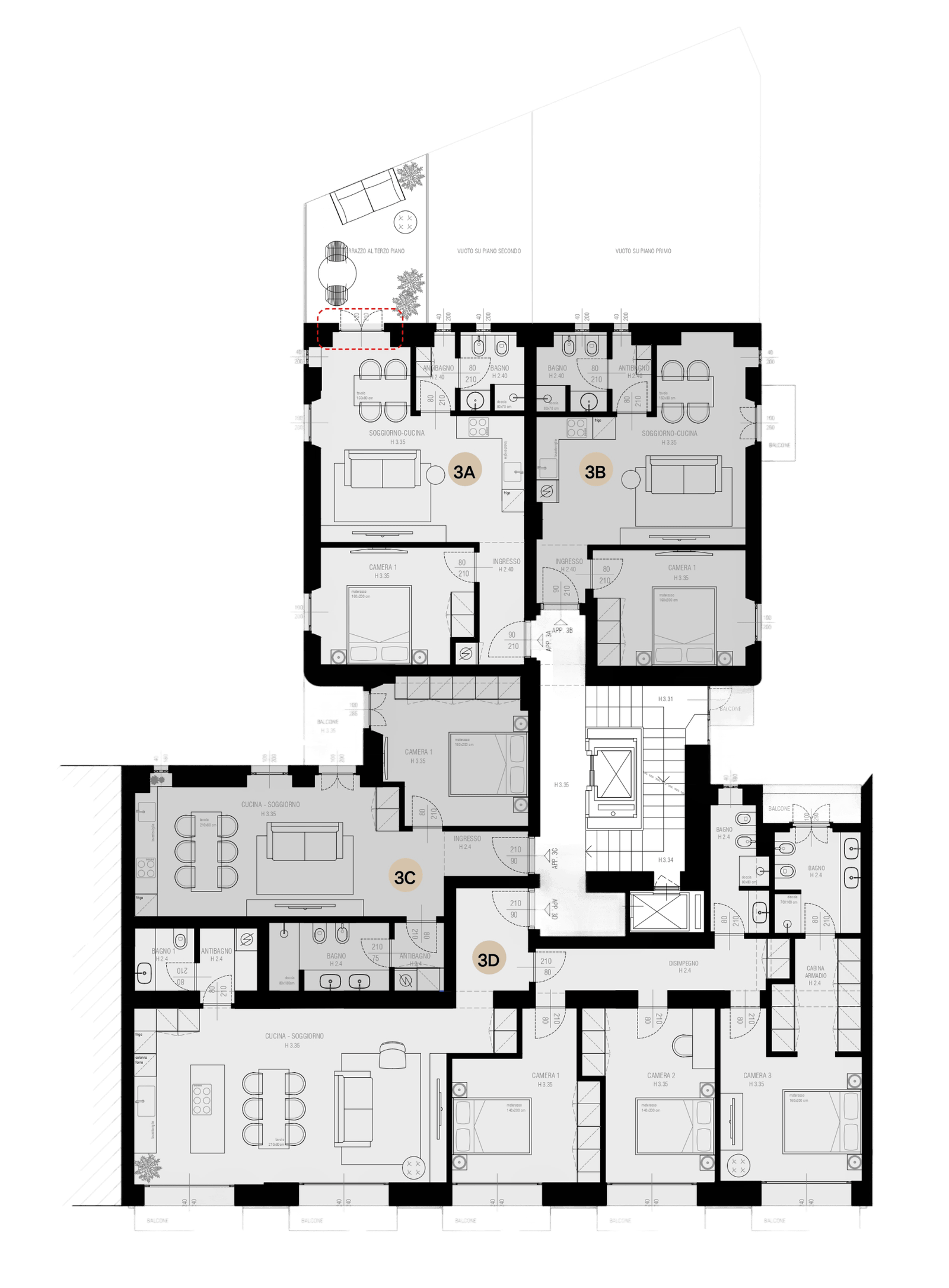 Planimetria Terzo piano